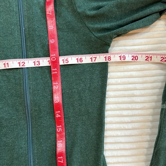 Lur Green Asymmetrical Long Sleeve Zip Up Sweatshirt Tunic Length Medium - Picture 4 of 9